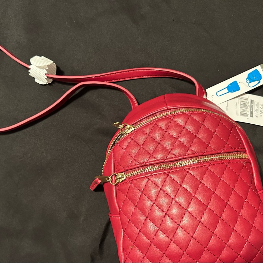 Mini red backpack